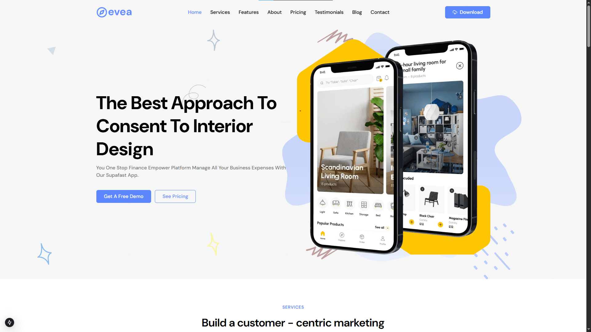 Evea — Modern SaaS Landing Page — High-performance SaaS landing page with 13+ modular sections and smooth navigation